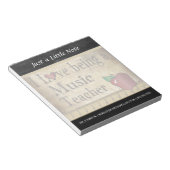 Muziekleraar | stijl notitieblok (Schuin)