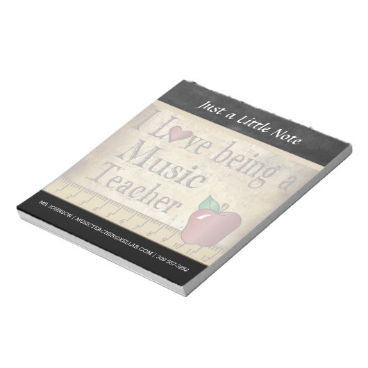 Muziekleraar | stijl notitieblok (Linkerzijde)