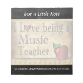 Muziekleraar | stijl notitieblok (Voorkant)