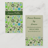 Muziekleraar Studio Musician Band Director Visitekaartje (Voorkant / Achterkant)