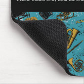 Muziekleraar, terug naar school, instrumenten muismat (Hoek)