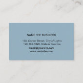 Muziekleraar Treble Note Blue Sound Waves Visitekaartje (Achterkant)