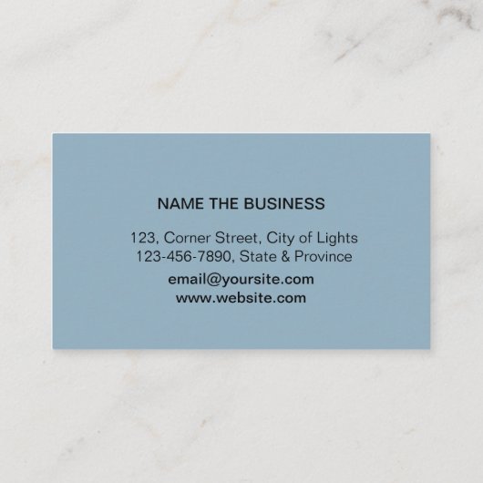 Muziekleraar Treble Note Blue Sound Waves Visitekaartje (Achterkant)