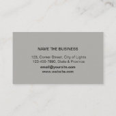 Muziekleraar Treble Note Silver Sound Waves Visitekaartje (Achterkant)