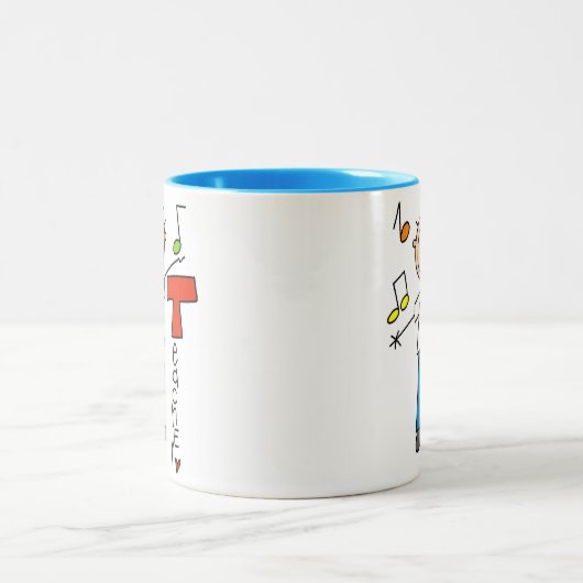 Muziekleraar Tweekleurige Koffiemok (Center)