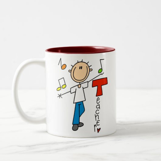 Muziekleraar Tweekleurige Koffiemok (Links)