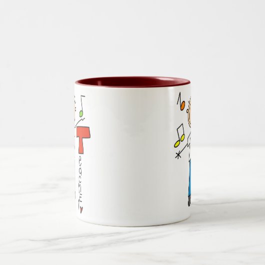 Muziekleraar Tweekleurige Koffiemok (Center)