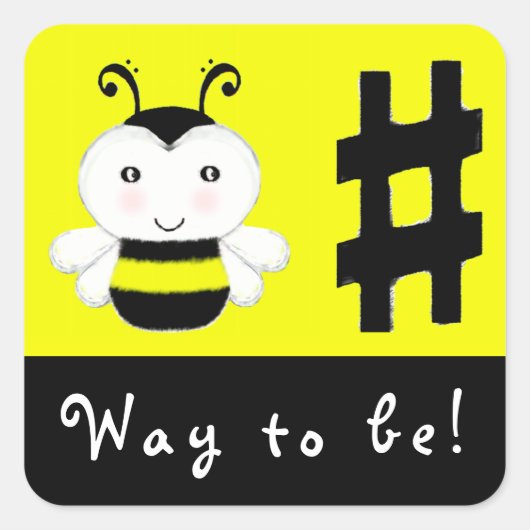 Muziekleraar Vierkante Sticker (Voorkant)