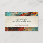 Muziekleraar Violin Art Collage - gemengde media Visitekaartje (Achterkant)