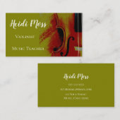 Muziekleraar Violinist Visitekaartje (Voorkant / Achterkant)
