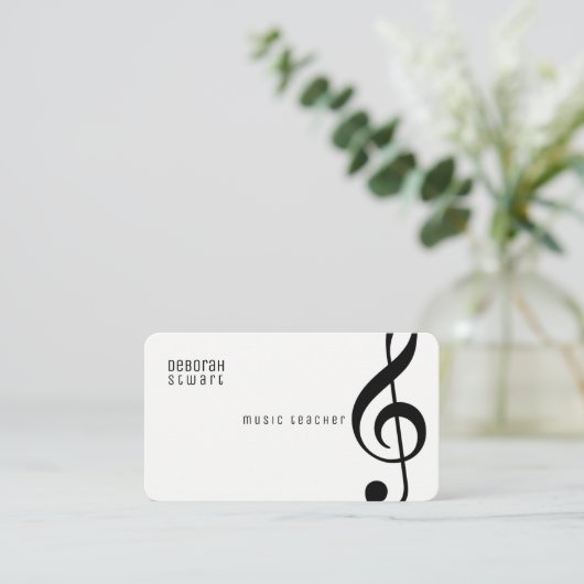 Muziekleraar Visitekaartje (Staand voorkant)