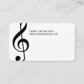 Muziekleraar Visitekaartje (Achterkant)
