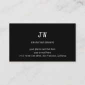 Muziekleraar Visitekaartje (Achterkant)