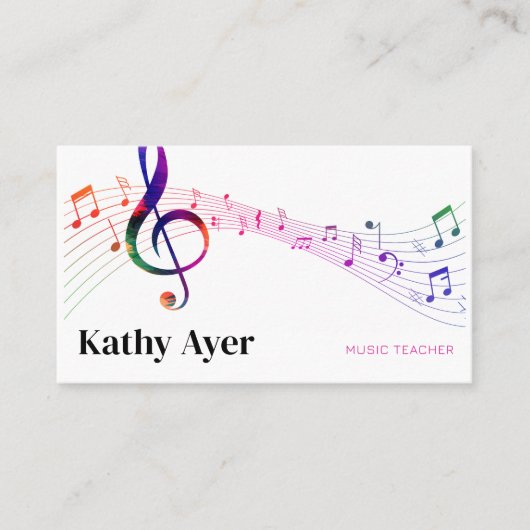 Muziekleraar Visitekaartje (Voorkant)