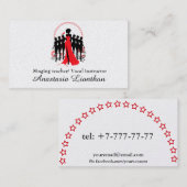 Muziekleraar Zingende en Vocale coach Visitekaartje (Voorkant / Achterkant)