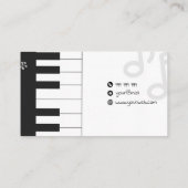 Muziekleraar zwart-wit visitekaartje (Achterkant)