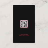 Muziekleraar | Zwarte witte piano Visitekaartje (Achterkant)