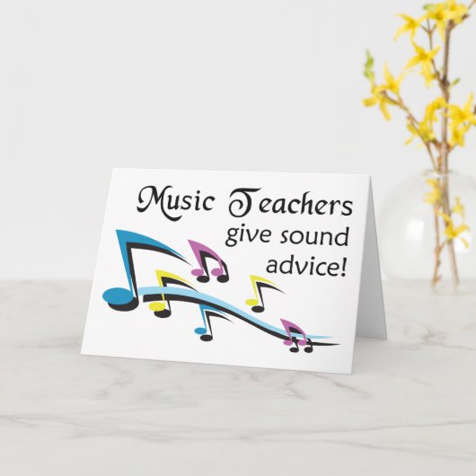 Muziekleraren Kaart (Gele Bloem)