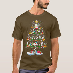 Muziekleraren Musical Instrument Kerstboom M T-shirt