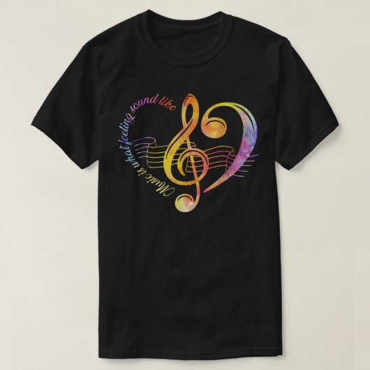 Muziekleraren Muziek klinkt als C T-shirt (Design voorkant)