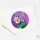 Muziekleraren Ronde Sticker (Envelop)