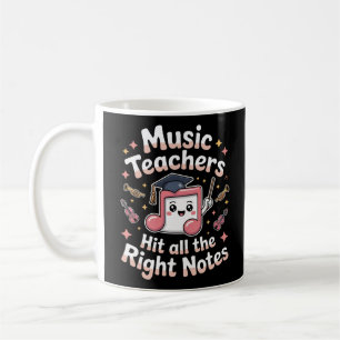 Muziekleraren slaan alle juiste noten aan koffiemok