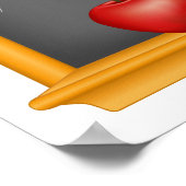 Muziekleraren spelen de juiste notitie poster (Hoek)