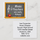 Muziekleraren Visitekaartje (Voorkant / Achterkant)