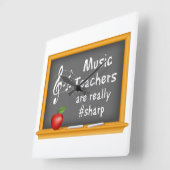 Muziekleraren zijn echt # Sharp Vierkante Klok (Hoek)
