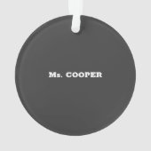 Muzieklerarenappreciatiedag, Geweldige Ornament (achterkant)