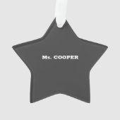 Muzieklerarenappreciatiedag, Geweldige Ornament (achterkant)