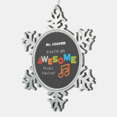 Muzieklerarenappreciatiedag, Geweldige Tin Sneeuwvlok Ornament (Rechts)