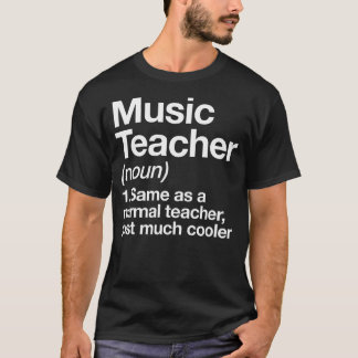 Muzieklerarendefinitie grappig terug naar schoolfi t-shirt