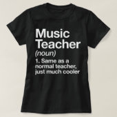 Muzieklerarendefinitie grappig terug naar schoolfi t-shirt (Design voorkant)