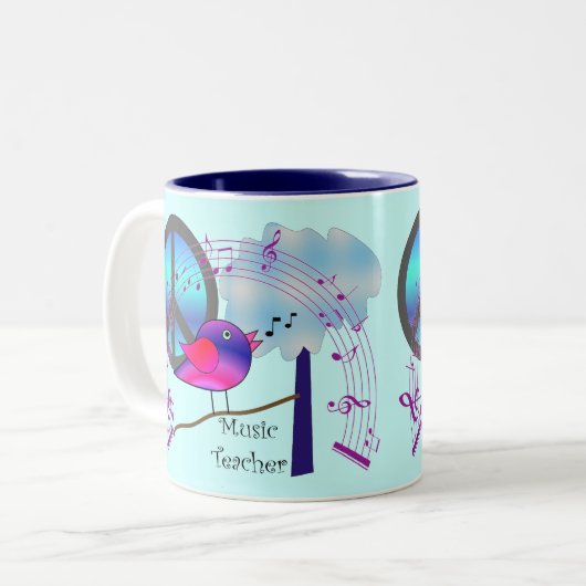 Muzieklerschenkingen Tweekleurige Koffiemok (Voorkant links)