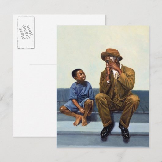 Muziekles #2 2000 briefkaart (Voorkant / Achterkant)