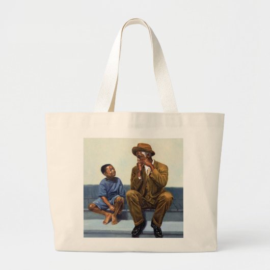 Muziekles #2 2000 grote tote bag (Voorkant)
