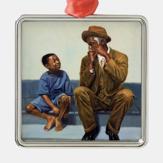 Muziekles #2 2000 metalen ornament (Voorkant)