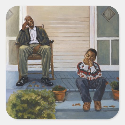 Muziekles 3 2000 vierkante sticker (Voorkant)