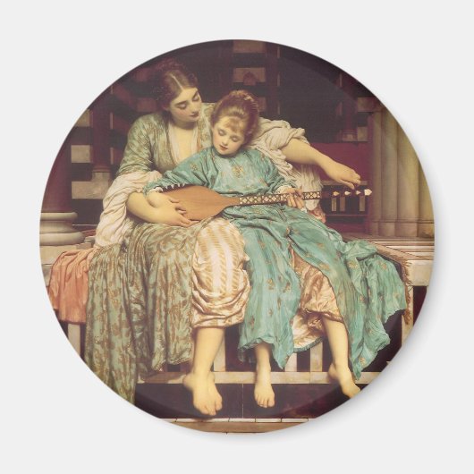 Muziekles door Lord Frederic Leighton Magneet (Voorkant)