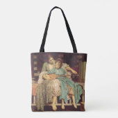 Muziekles door Lord Frederic Leighton Tote Bag (Achterkant)