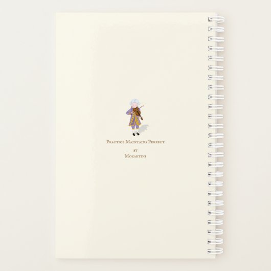 Muziekles en praktijkopname op maat planner (Achterkant)