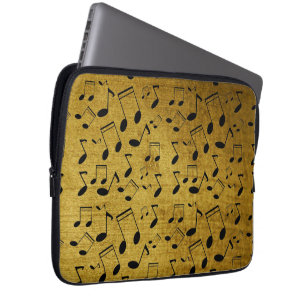 muziekles, notities laptop sleeve
