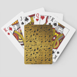 muziekles, notities pokerkaarten