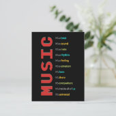 Muziekles Piano Guitar Instrument Briefkaart (Staand voorkant)