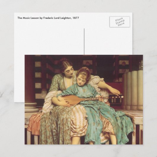 Muziekles van Lord Frederic Leighton Briefkaart (Voorkant / Achterkant)