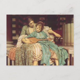 Muziekles van Lord Frederic Leighton Briefkaart