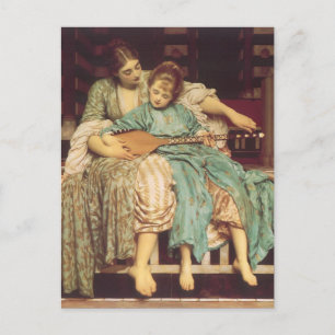 Muziekles van Lord Frederic Leighton Briefkaart