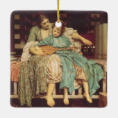 Muziekles van Lord Frederic Leighton Keramisch Ornament (Achterkant)
