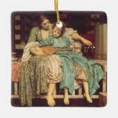 Muziekles van Lord Frederic Leighton Keramisch Ornament (Voorkant)